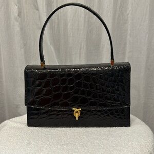 Launer London vintage alligator bag